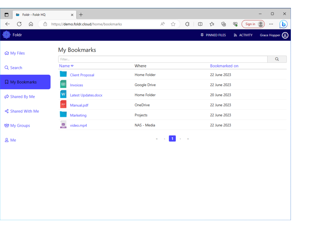 web bookmarks
